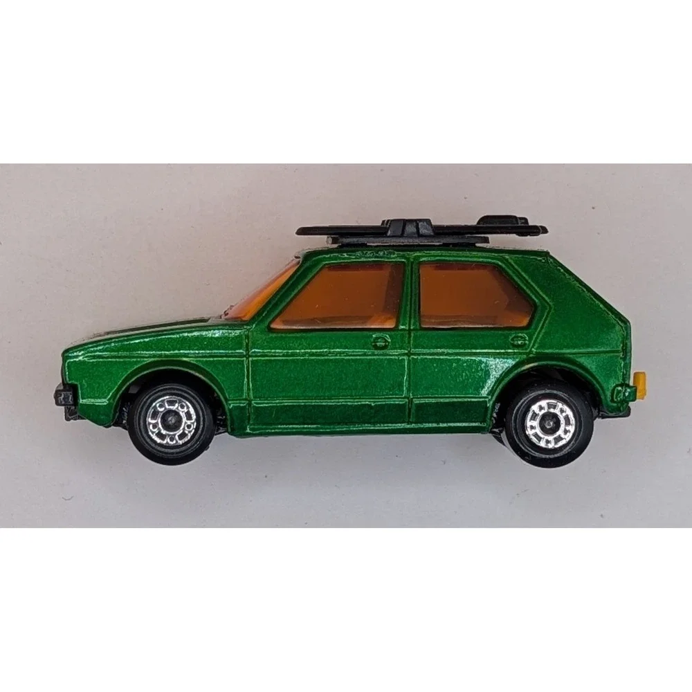 Matchbox Superfast No 7 VW Golf Green 1976 Lesney England Box Surfboards